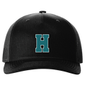 Hawbridge H Five-Panel Trucker Hat in Black