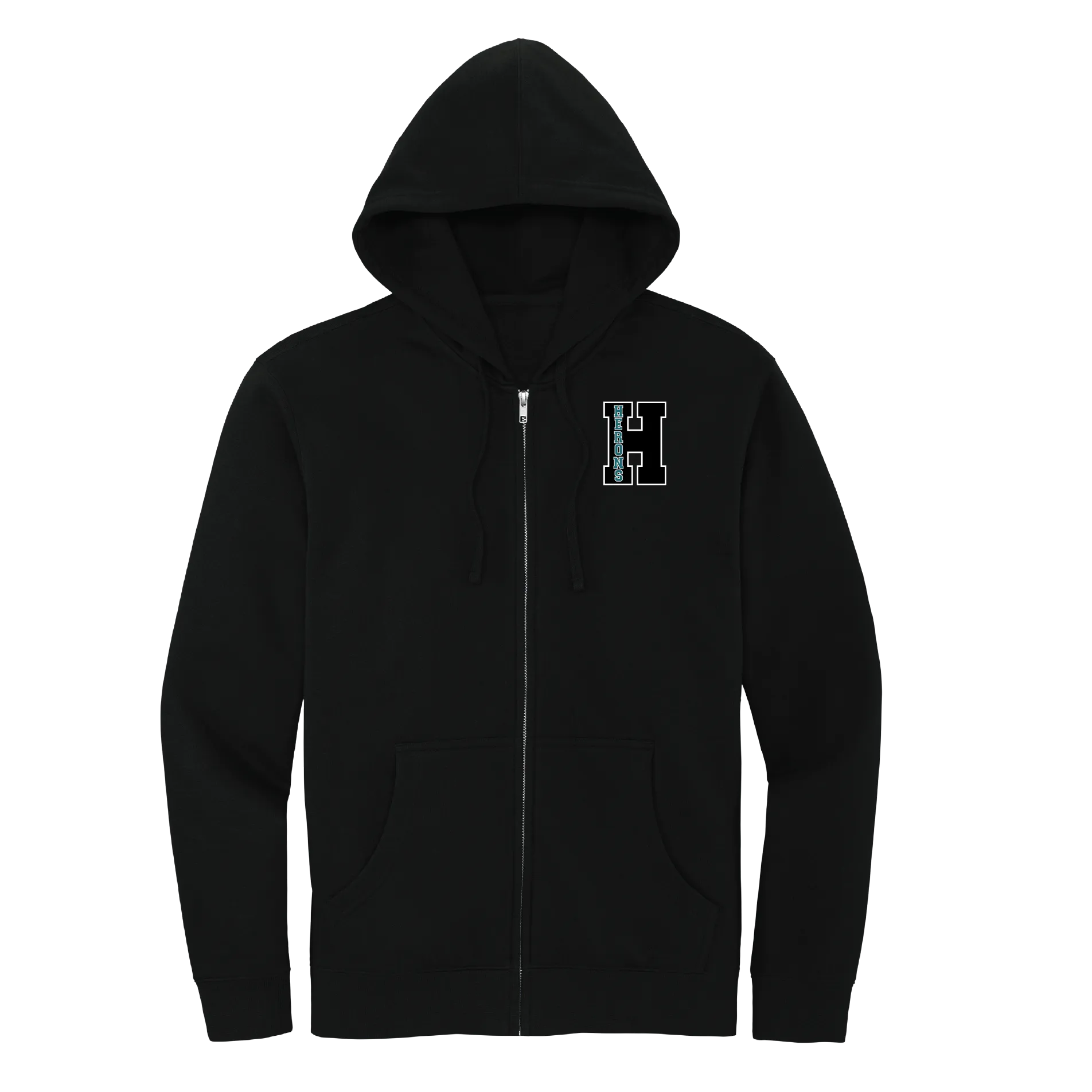 Hawbridge H Black Full-Zip Hoodie